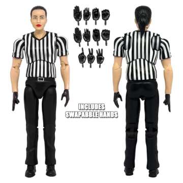 Ultimate Female Referee with Deluxe Articulation for WWE & AEW Wrestling Action Figures