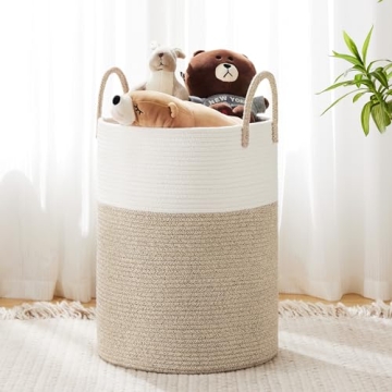 YOUDENOVA 58L Cotton Rope Laundry Basket Eco-Friendly Hamper