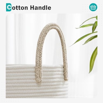 YOUDENOVA 58L Cotton Rope Laundry Basket Eco-Friendly Hamper