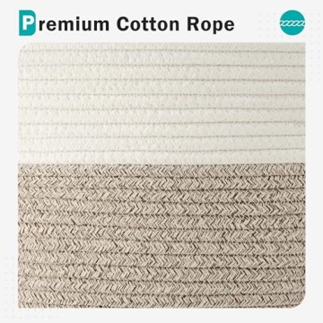 YOUDENOVA 58L Cotton Rope Laundry Basket Eco-Friendly Hamper