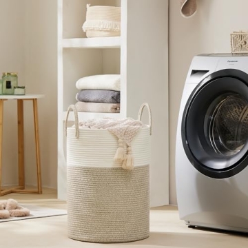 YOUDENOVA 58L Cotton Rope Laundry Basket Eco-Friendly Hamper