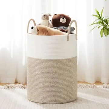 YOUDENOVA 58L Cotton Rope Laundry Basket Eco-Friendly Hamper