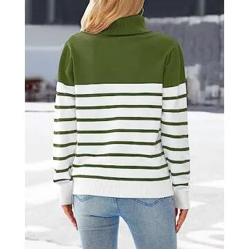 KIRUNDO Women's Turtleneck Sweater - Fall Winter Fashion