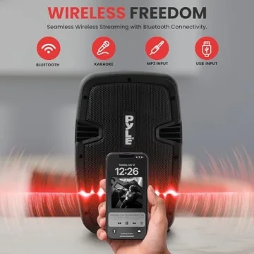 Pyle Powered PA Speaker System for Parties and Events