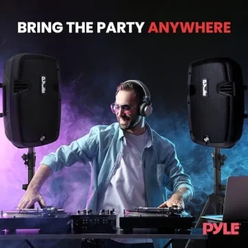 Pyle Powered PA Speaker System for Parties and Events