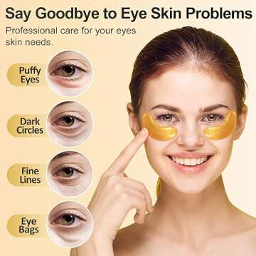 Under Eye Patches (24 Pairs) - 24K Gold Eye Masks Enriched with Abundant Collagen | Diminish Dark Ci...