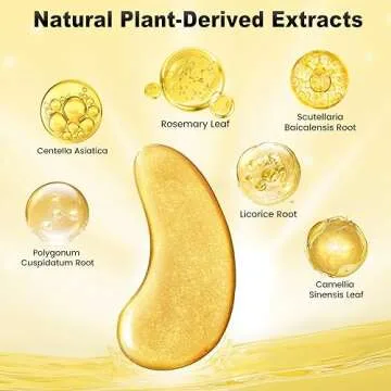 Under Eye Patches (24 Pairs) - 24K Gold Eye Masks Enriched with Abundant Collagen | Diminish Dark Circles and Puffiness | Anti-Aging, Smooth Fine Line, Nourish Skin - Valentines Day Gifts for Women