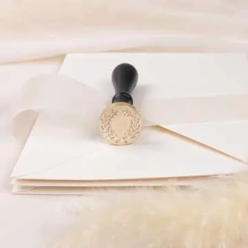 UNIQOOO Olive Wreath Wax Seal Stamp for Wedding, Great Decoration for Envelope, Post Card, Snail Mai...