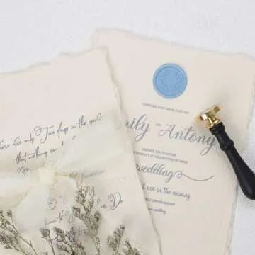 UNIQOOO Olive Wreath Wax Seal Stamp for Wedding, Great Decoration for Envelope, Post Card, Snail Mail, Invitations, Gift Wrapping, Letter Sealing - Gift Idea for Wedding Planner, Bride, Artistic Types