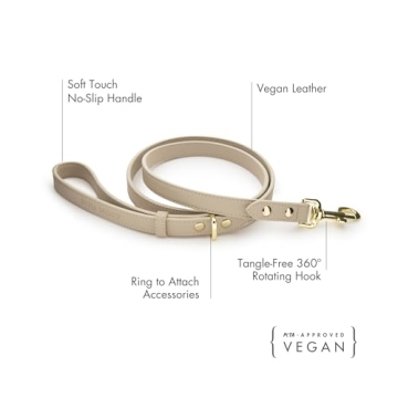 Nina Woof Leather Dog Leash - Stylish Vegan Leather for All Dogs