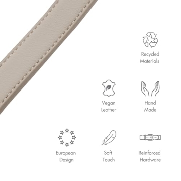 Nina Woof Leather Dog Leash - Stylish Vegan Leather for All Dogs