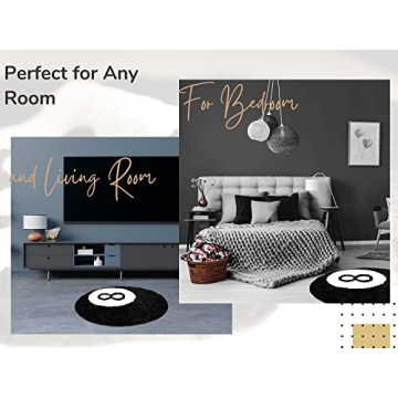 TURKUAZ LABEL 8 Ball Rug Stylish Fluffy Hypebeast Decor