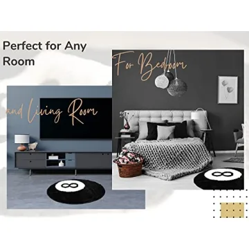 TURKUAZ LABEL 8 Ball Rug Stylish Fluffy Hypebeast Decor