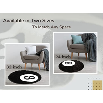 TURKUAZ LABEL 8 Ball Rug Stylish Fluffy Hypebeast Decor