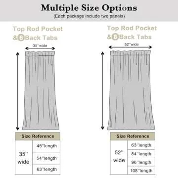 OVZME Gery Blackout Curtains - Complete Light Blocking Design