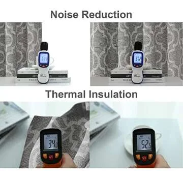 OVZME Gery Blackout Curtains - Complete Light Blocking Design