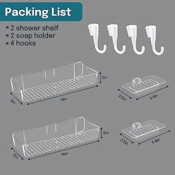 Stylish Jogori Acrylic Shower Shelves for Any Bathroom