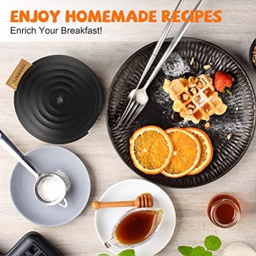 CROWNFUL 4 Inch Mini Waffle Maker - Compact and Stylish