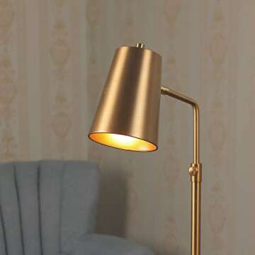VONLUCE Vintage Gold Desk Lamp with Marble Base