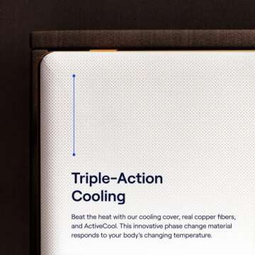 Nectar Premier Copper 14" Queen Mattress - Medium Firm Gel Memory Foam Mattress - 5 Layers of Comfort - Triple Action Cooling Tech - 365-Night Trial - Forever Warranty, 80" L x 60" W x 14" Th, White