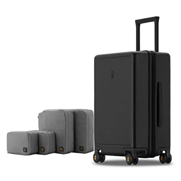 LEVEL8 Elegance Checked Luggage - 24 Inch Hardshell