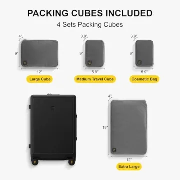 LEVEL8 Elegance Checked Luggage - 24 Inch Hardshell