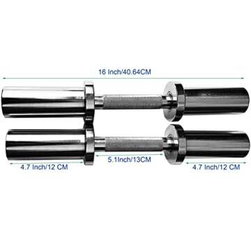 Olympic Dumbbell Handle Loadable Dumbbell Bars Fit 2 inch Olympic Weight Plates Ideal For Home Gym Strength Training
