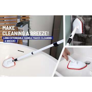 Moku Home Shower Scrubber - Extendable 58" Cleaning Brush