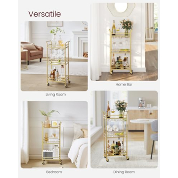 Elegant VASAGLE Bar Cart for Small Living Spaces