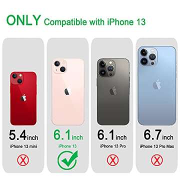 JJGoo for iPhone 13 Case Clear, Transparent Soft Shockproof Protective Slim Thin Phone Bumper Phone ...