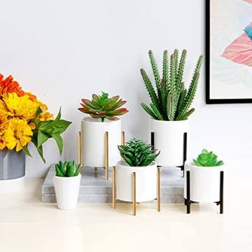 SIEBOLD Gold Ceramic Pen Cup Elegant Desk Organizer