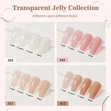 AZUREBEAUTY 12 Pcs Dip Powder Nail Kit, Summer Translucent Jelly Nude Milky White Pink Brown Sheer 4 Colors Dipping Powder Liquid Set with Base/Top Coat Activator for French Nail Art Manicure DIY Gift