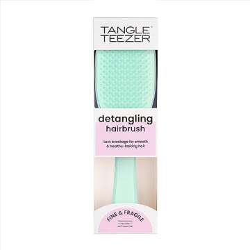 Tangle Teezer | The Fine & Fragile Wet Detangler Hairbrush | Soft Flex Teeth for Less Breakage | Ideal for Thinning Hair, Color-Treated & Sensitive Scalps | Comfort Handle | Jade Lagoon