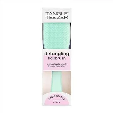 Tangle Teezer | The Fine & Fragile Wet Detangler Hairbrush | Soft Flex Teeth for Less Breakage | Ideal for Thinning Hair, Color-Treated & Sensitive Scalps | Comfort Handle | Jade Lagoon
