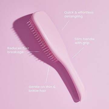 Tangle Teezer | The Fine & Fragile Wet Detangler Hairbrush | Soft Flex Teeth for Less Breakage | Ideal for Thinning Hair, Color-Treated & Sensitive Scalps | Comfort Handle | Jade Lagoon