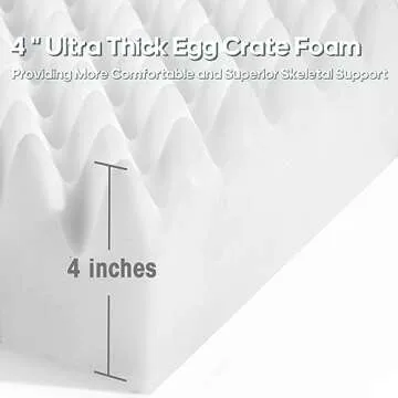 Bedfolks 4" Thick Orthopedic Dog Bed for Extra Large Dogs, Egg Crate Foam Dog Bed with Lining and Removable Cover, Reversible Washable Dog Mattress for Crate, Cowhide