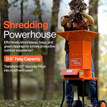 SuperHandy Leaf Mulcher Electric Shredder 11" Blades
