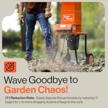 SuperHandy Leaf Mulcher Electric Shredder 11" Blades