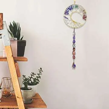 Handmade 7 Chakras Stone Tree of Life Wall Ornament