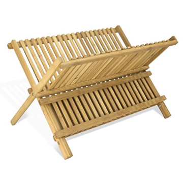 Compact Bamboo Dish Rack for Everyday Use