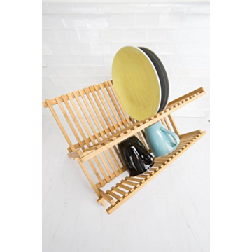 Compact Bamboo Dish Rack for Everyday Use