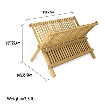 Compact Bamboo Dish Rack for Everyday Use