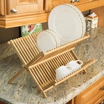 Compact Bamboo Dish Rack for Everyday Use
