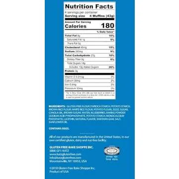 Katz Gluten Free Blueberry Muffin Snacks | Dairy Free, Nut Free, Soy Free, Gluten Free | Kosher (1 P...