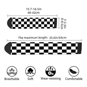 AOYEGO Black White Checkered Funny Socks - Fun Crew Socks for Gifts