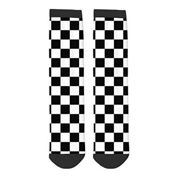 AOYEGO Fun Black White Checkered Socks - Perfect Gift