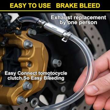 Brake Bleeder Hose - One Way Check Valve Tube Bleeding Tool Kit for Car Motorcycle Clutch, Universal...