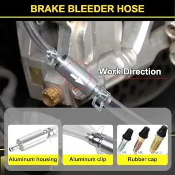 Brake Bleeder Hose Tool for Cars Motorcycles - 2pcs Kit