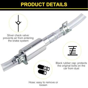 Brake Bleeder Hose Tool for Cars Motorcycles - 2pcs Kit