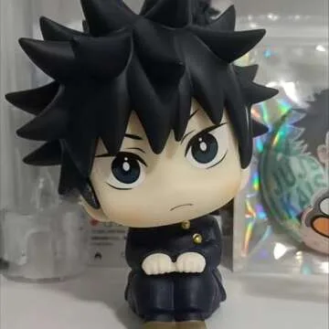 QAHEART JJK Figure Fushiguro Megumi Look Up Figure, 10cm Anime Action Figure Model Statue Cake Topper Decoration Handmade Collectible Gifts for Fans